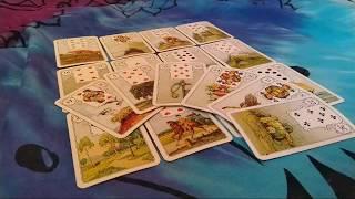 + LIEBT ER MICH + werden wir ein Paar + wie wird es weitergehen + mit den Lenormand Karten