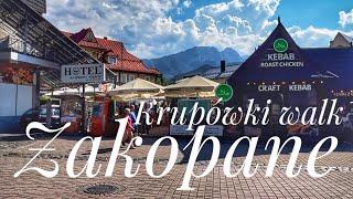 ZAKOPANE Krupówki cały deptak spacer!  ASMR 14.08.24  4K