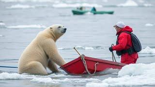 Polar Bear Desperately Tries to Get Sailors' Attention – When They Saw Why, They Turned Pale!