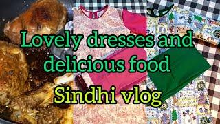 Lovely dresses and delicious food 🫕/my daily routine ️🪡🪴🪣/sindhi vlog 