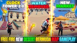 FREE FIRE NEW DESERT BERMUDA MAP GAMEPLAY | FREE FIRE NEW CLOCK TOWER | FREE FIRE RAMADAN EVENT 2025