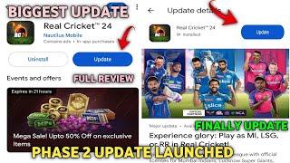 Real Cricket 24 Mega Update! Real Cricket 24 Phase 2 Update Released! Rc 24 New Update Full Details