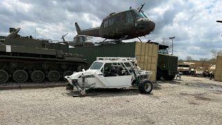 Military grave yard full of cool old stuff! Tanks, Hueys, and more! Russel military museum.