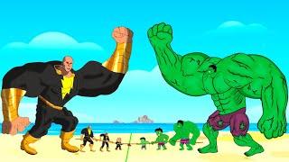 Evolution of HULK vs Evolution of BLACK ADMAN - Tug of War : Who Is The King Of Super Heroes ?