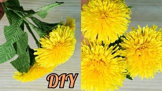 ОДУВАНЧИК из гофрированной бумаги/DIY