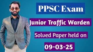 Junior traffic warden || complete solved paper with right answers || held on 09-03-25