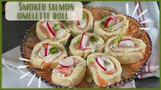 SMOKED SALMON OMELETTE ROLL! EASY AND DELICIOUS 