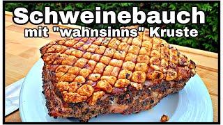 Schweinebauch mit wahnsinns Kruste vom Grill ganz einfach...