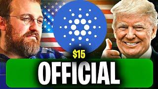 Charles Hoskinson's SHOCKING Trump Crypto Prediction - CARDANO ADA $15