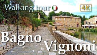 Bagno Vignoni (Tuscany), Italy【Walking Tour】History in Subtitles - 4K