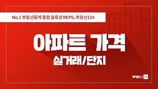 부동산통계 통합 솔루션 REPS 튜토리얼 - 아파트 동향 (실거래/단지)