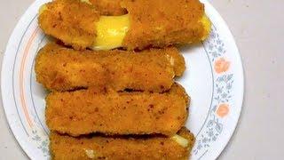 Deep fried Mozzarella sticks -Video Recipe