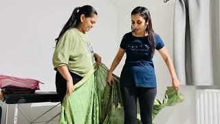 Chalo Aje Batavu Saree Ne Pre Pleat - Fold Kevi Rite Karvi #apexapatelvlogs #gujarati