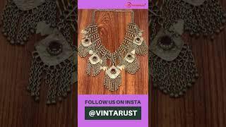 Handmade Antique Silver Kuchi Bib Necklace | Classic Jewelry