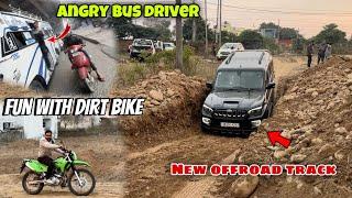 Angry bus driver vs Me | New offroad track discovered