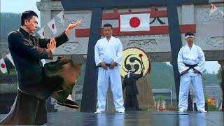 Japanese samurai competed in a ring, and Kung Fu Kid defeated him in 3 minutes