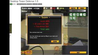 Desktop Tower Defense v1 5 Armor Games   Normal, 20 lives left  Score 6,616 sped up