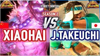 SF6  Xiaohai (Akuma) vs John Takeuchi (#3 Ranked Rashid)  SF6 High Level Gameplay