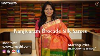 Kanjivaram brocade silk sarees | Brocade Kanchivaram Silk Sarees | Bridal Kanjivaram Silk Sarees