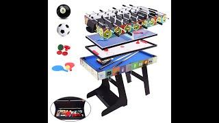 DRM 4 in 1 Folding Combo Game Table, Billiards Table, Pool/Snooker Table,Hockey, Foosball Table