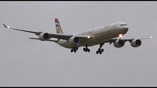 RARE | Hard Landing - Etihad Airways A340-642 - Arrival Melbourne Airport [A6-EHK]