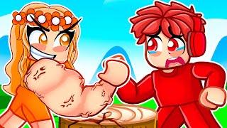 My Crush is SUPER STRONG in Roblox Arm Wrestle Simulator…