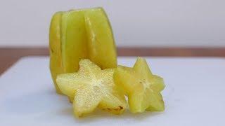 How to Cut and Eat a Star Fruit (Carambola) | Star Fruit Taste Test