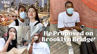  Husband proposed to me in NYC! Asian wife's reaction...?｜Blasian Couple｜sometimes with Keys