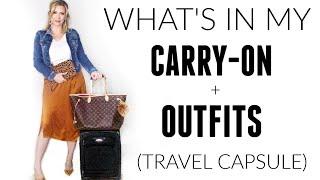 WHATS IN MY CARRY ON: TRAVEL CAPSULE + OUTFITS