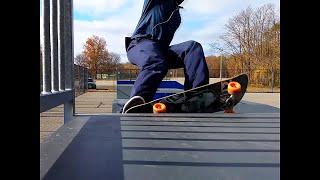 Surf cross training with a Skateboard.