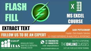 Extract Text  | Flash Fill | Advanced Excel