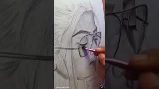 Drawing | Rashmika Mandanna  | Short Video | Kishan Gupta Arts ️