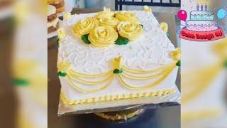 simple square wedding cake Easy to make - Cake Design 4U