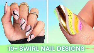 Trendiest Swirl Nail Art Designs 2021  | Swirl Nails 2021