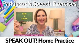 Parkinson's Speech Exercises: Back to School