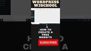 How to Create a Free Website #website #wordpress #wordpressw3school