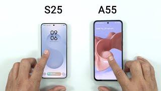 Samsung S25 vs Samsung A55 - SPEED TEST