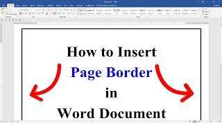 How to Insert Page Border in Word Document