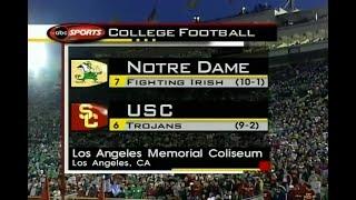 2002 #7 Notre Dame @ #6 USC No Huddle