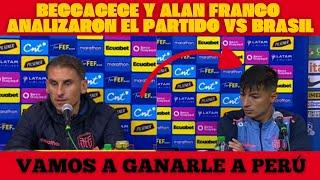 Sebastián Beccacece y Franco Analizan el Partido Ecuador vs Brasil | Hablan de su Partido vs Perú