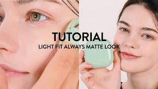 HOW TO : LIGHT FIT ALWAYS MATTE LOOK | Laneige Tutorial