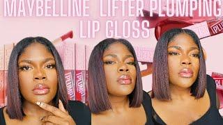 NEW MAYBELLINE LIP LIFTER PLUMP LIP GLOSS TRY ON + REVIEW