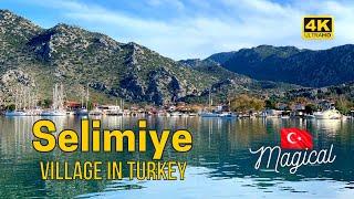 Walking in Selimiye - a Village in Turkey - Marmaris District, Muğla Province [4K UHD 60fps]