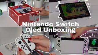 Nintendo Switch Oled Unboxing & Gameplay | Aesthetic