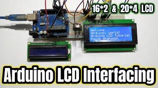 Arduino LCD  Display Interfacing  | 16x2 and 20x4 LCD Display