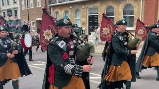 Irish Guards Pipes and Drums In Windsor