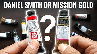 Daniel Smith Vs Mission Gold ~ Artist grade watercolor comparison