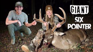 Taking my PREGNANT Wife Hunting: a GIANT 6 Pointer in the Suburbs!!