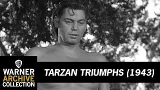 Tarzan Triumphs Movie Scene | Tarzan Feeds Nazi To Lion | Warner Bros. Classics