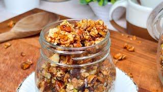 Delicious Homemade Granola: No Added Sugar and No Oven / Quick Recipe